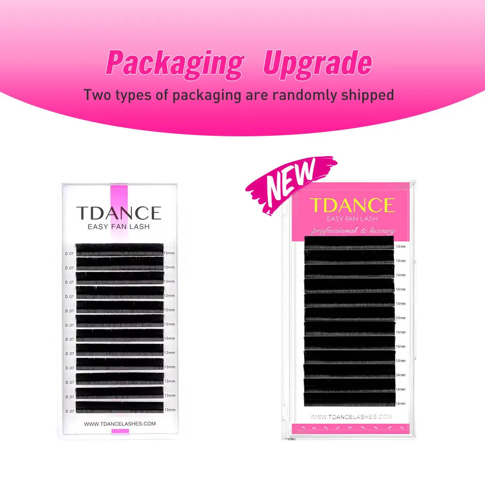 TDANCE 5 Trays/Lot Easy Fan Bloom False Eyelash Extension Austomatic Flowering Fast Self-Making Volume Lashes Makeup Eye Lash
