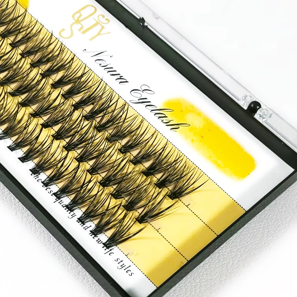High Quality 60 Cluster 20D Black Bushy Mink Individual Eyelashes Extension Professional False Eye Lashes Faux Soft Makeup Tools