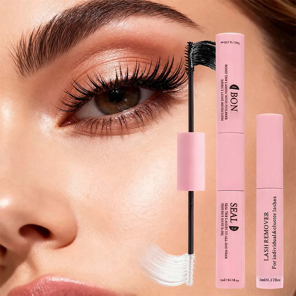 Dual-End Eye Lash Glue Bond And Seal 2-Step DIY Eyelash Extension Lasting Strong Adhesion Makeup Lash Removal Glue Combined
