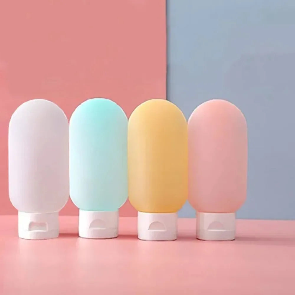 Empty bottles packaged in soft silicone squeeze tubes, refillable water bottles, available for bulk purchase