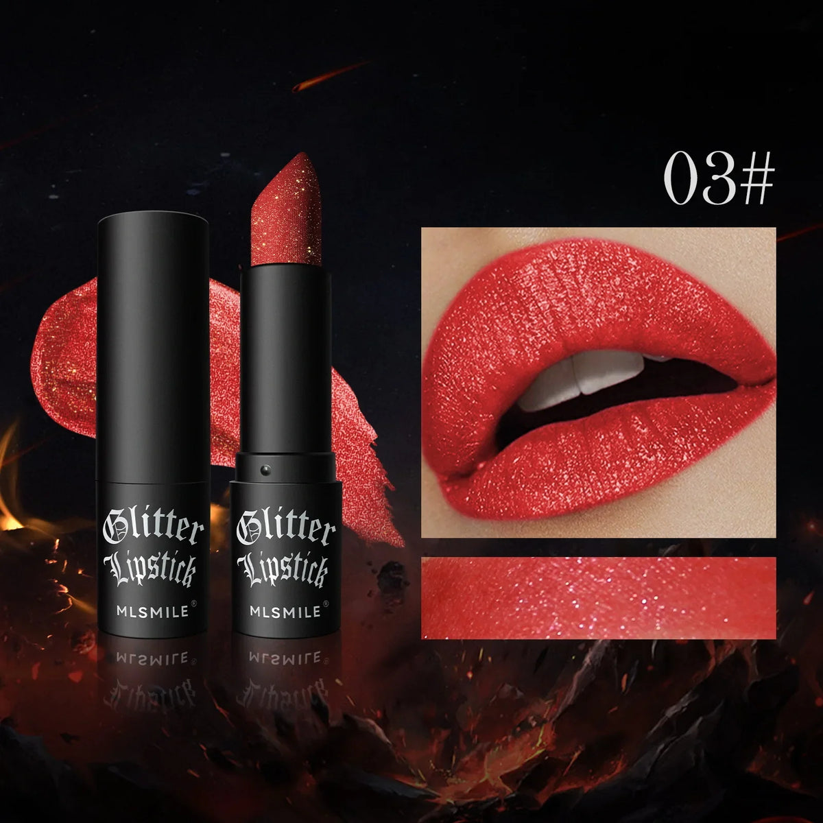 Waterproof Nude Glitter Lipstick 7 Colors Long Lasting Non-stick Cup Velve Red Mermaid Sexy Shimmer Lipsticks Makeup Cosmetic