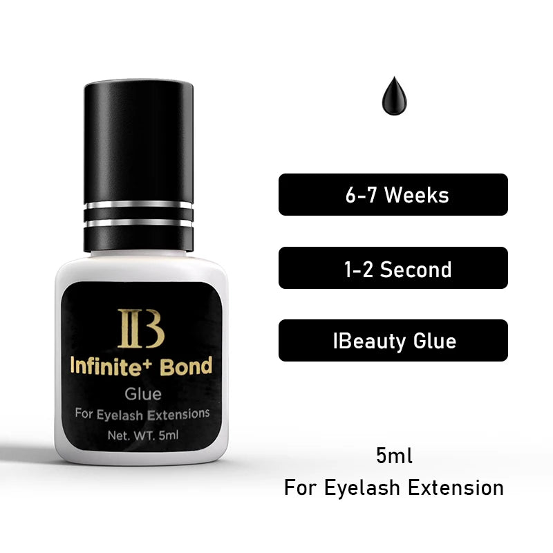 1 Bottle Original IB Super Plus Glue for Eyelash Extensions 5ml Korea Professional IB Gold Wine Red Cap Glue Makeup Tools Shop