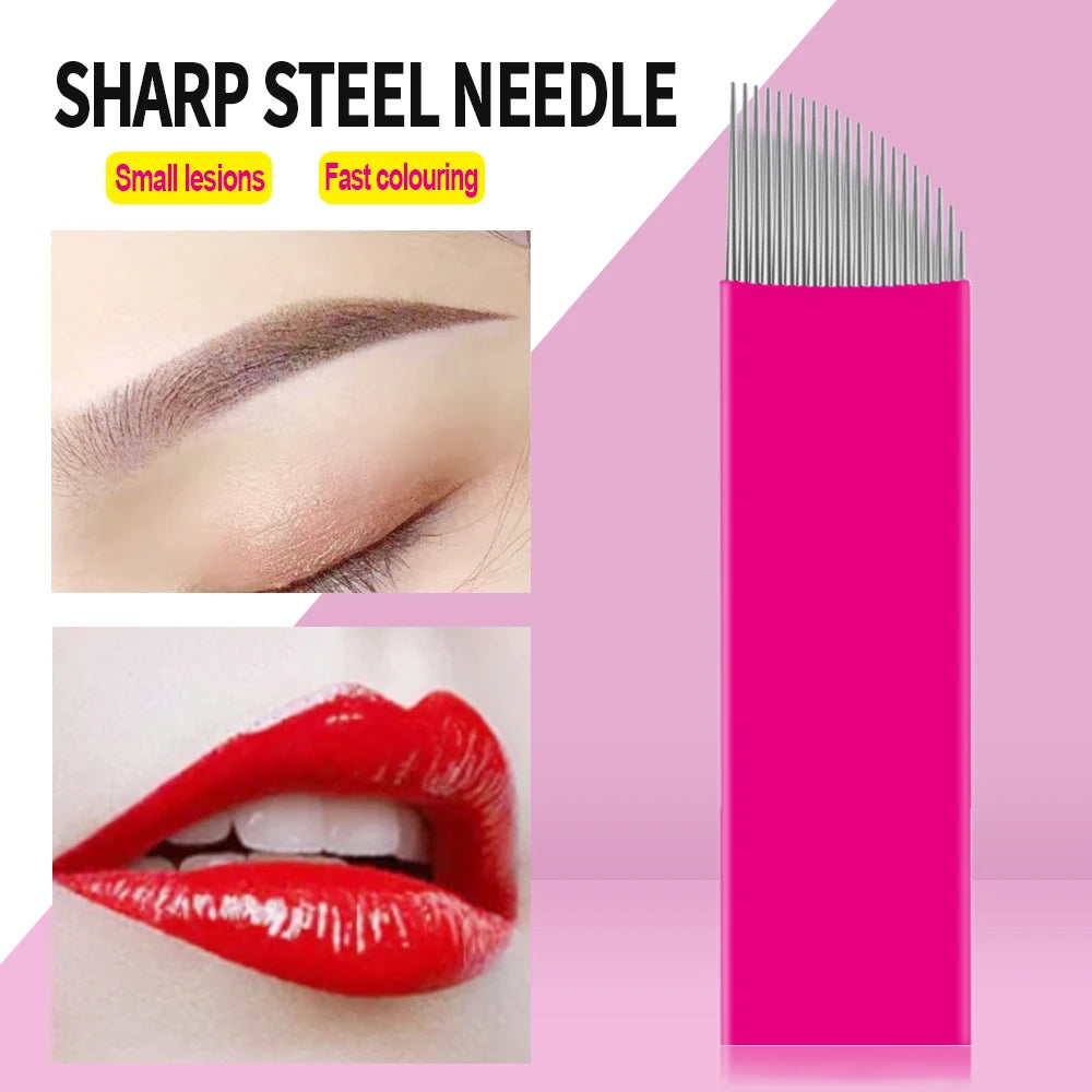 50/100pcs 0.16/0.18mm Tebori Blades Microblading Needles Permanent Makeup Eyebrow Tattoo Microblade Manual Tattoo Pen Supplies