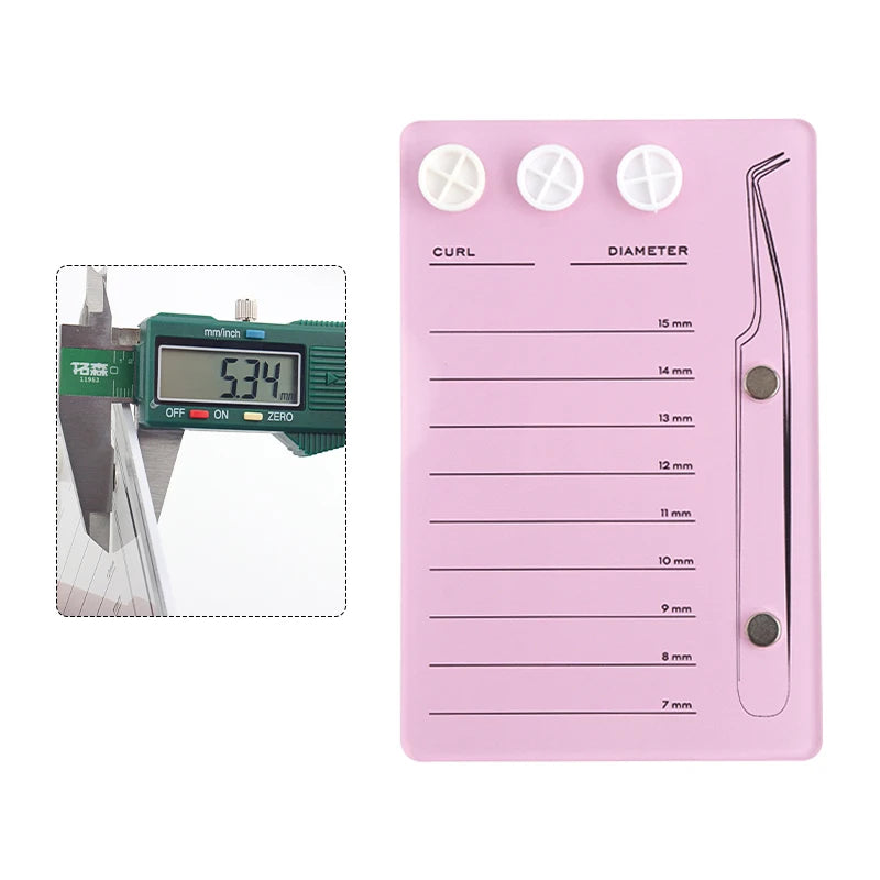 5.3mm Eyelash Extension Scale Holder Display Plate Magnetic Acrylic Lash Board With Glue Pallet Cup Fake Eyelash Pad Makeup Tool