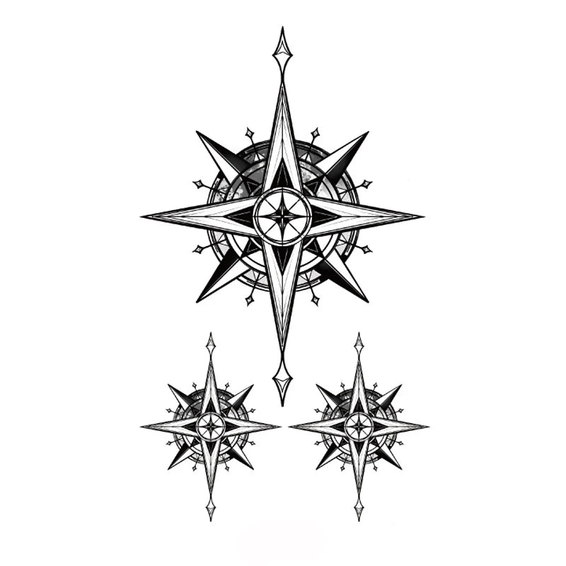 Tattoo Stickers Totem Black Color Flash Temporary Waterproof Party Fake Makeup Neck Hand Arm Body Art for Men Women