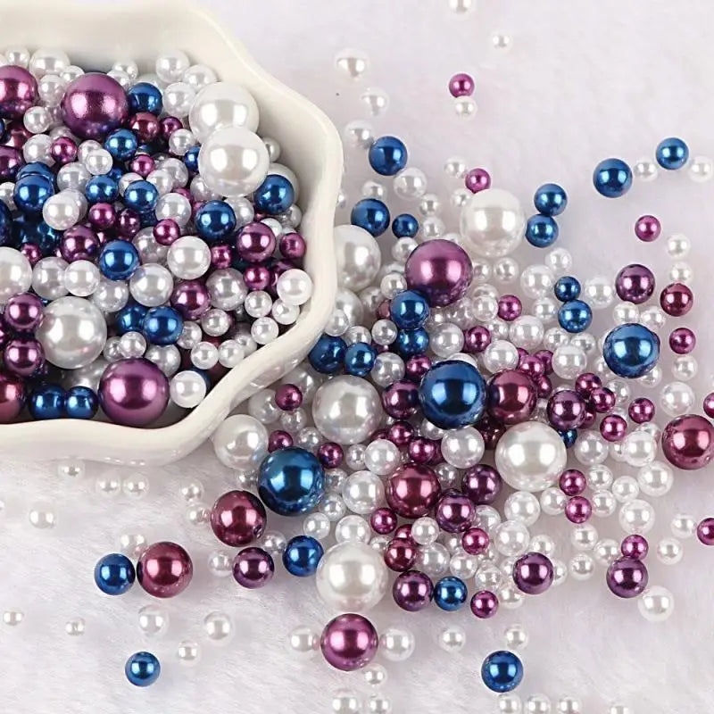 10g Random Mix 3-10mm No Hole ABS Imitation Pearl Bead For Vase Filler Makeup Brush For DIY Jewelry Making Decor F0912