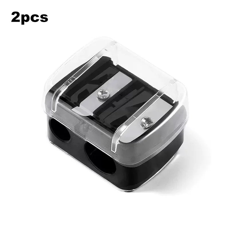 Eyebrow Eyeliner Pencil Cutting Variety Pen Sharpening Double Hole Design 2 in 1 Makeup Pencil Sharpener For Cosmetic Supplies