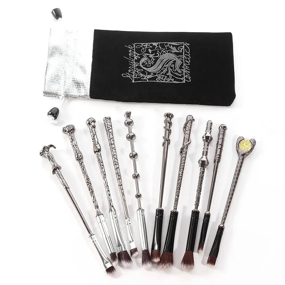 5PCS Makeup Brush Wand Set Professional Style Brushes with Soft Bristle and Metal Handles Perfect for Eyeshadow Powder Makeup