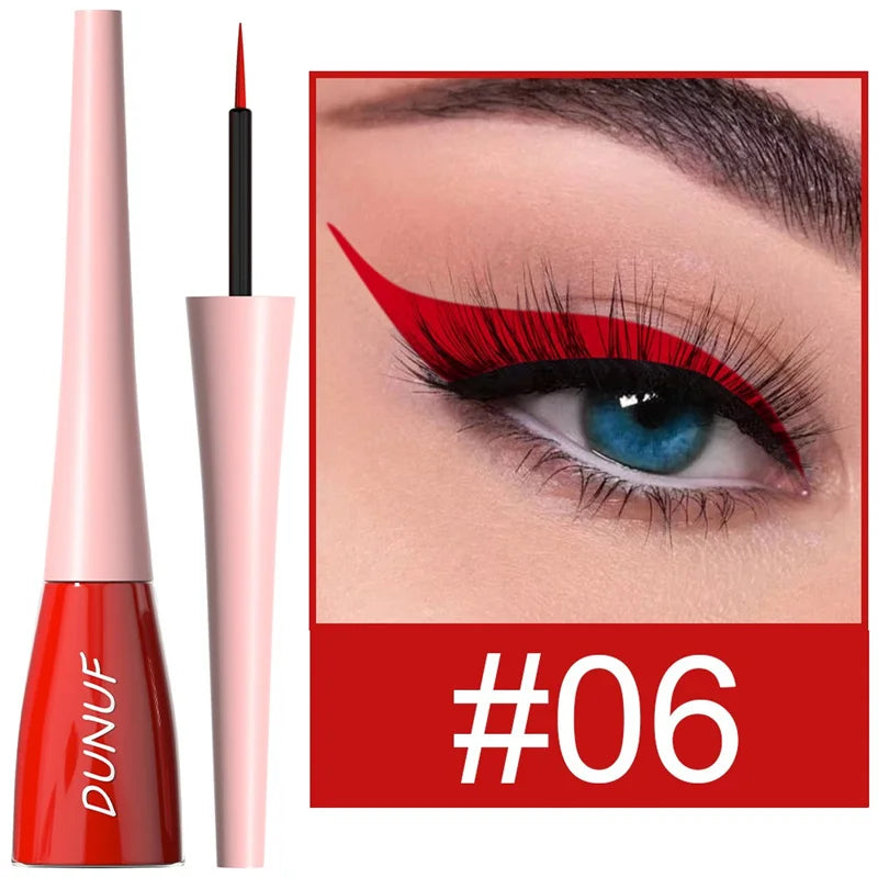 18 Colors Matte Colorful Liquid Eyeliner Pencil Waterproof Lasting Makeup Liquid Eye Liner Blue Green Yellow Eyes Cosmetics Pen