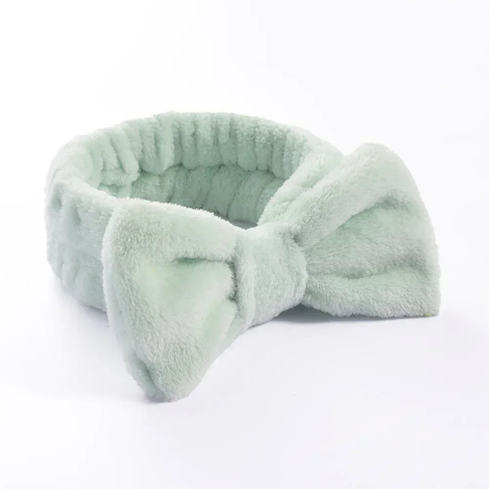 Women Makeup Coral Fleece Headband Wash Face Soft Hair Holder Elastic Top Knot Hairbands Girl Headwear Hair Accessories