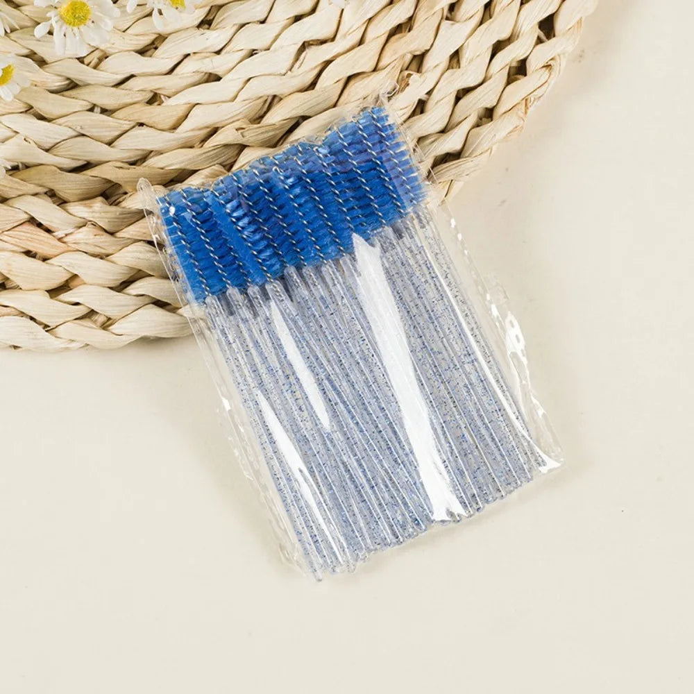 50-100PCS Crystal Eyelash Brush Combs Professional Eye Lash Extension Mascara Wands Makeup Beauty Tool for Eyelashes