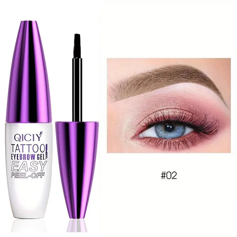 Tear off eyebrow gel, long-lasting color fixing, waterproof and sweat proof, natural makeup effect, suitable for beginners