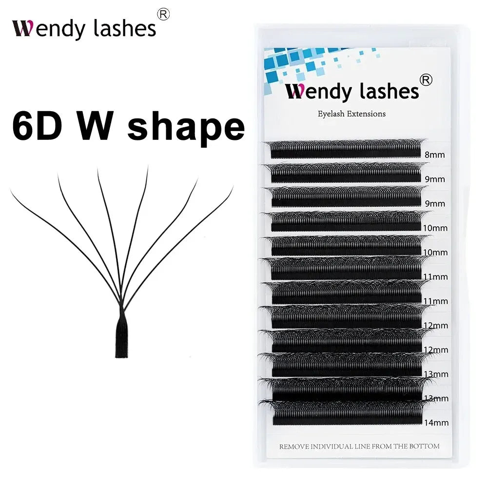 WENDY 3D/4D/5D/6D W Shape Waterproof Eyelashes Extension Cilios Fake Lashes Makeup Supplies High Quality Natural Look Lash