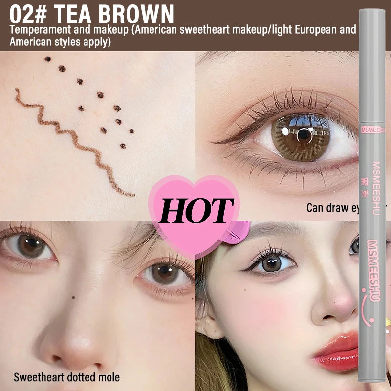 Natural Lifelike Fake Freckle Makeup Pen Liquid Lightweight Round Head Fake Spot Pen long Lasting Waterproof Face Dot Mole Pen