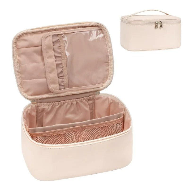 Makeup Bag Portable Cosmetic Bag Large Capacity Travel Makeup Case Organizer Black For Women Toiletry Bag for Girls Traveling