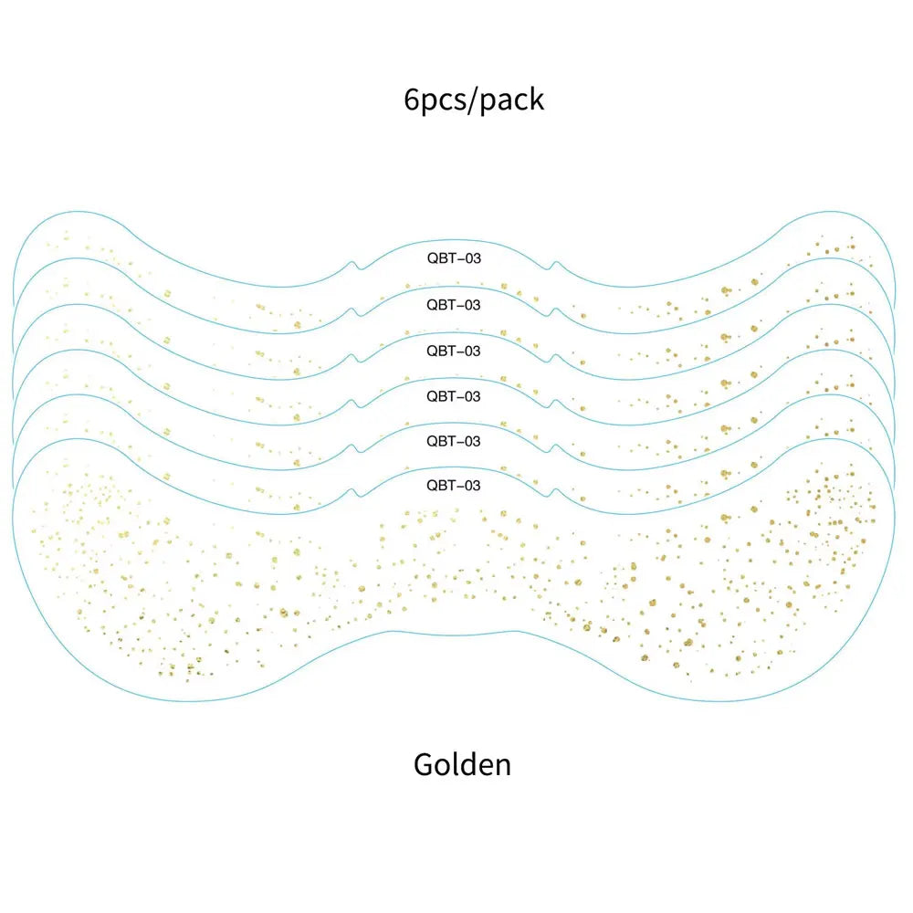 6pcs Hot Stamping Freckles Waterproof Temporary Tattoo Sticker Golden Silvery Metallic Flash Tato Glitter Body Art Face Makeup