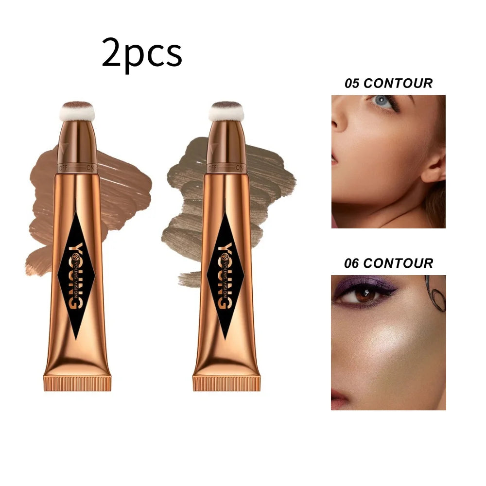 YOUNG VISION air cushion, powder blusher, high gloss stick, makeup liquid, rouge, 6 colors optional