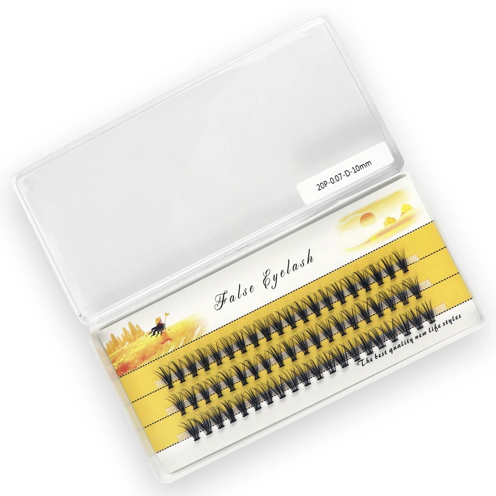 Natural mink eyelash extensions, new 20D C/D/ L Curl lashes Cluster, personal eyelashes, individual lashes ,makeup tools