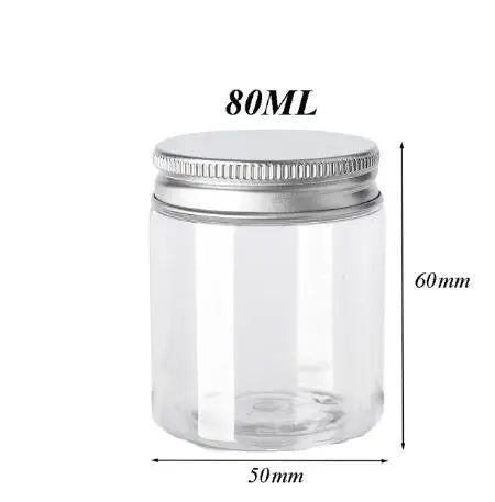 12pcs 30/50/60/80/100/150ml Plastic Container Empty Clear Cosmetic Jars Cream Sample Pot Makeup Food Storage Jar дорожный набор