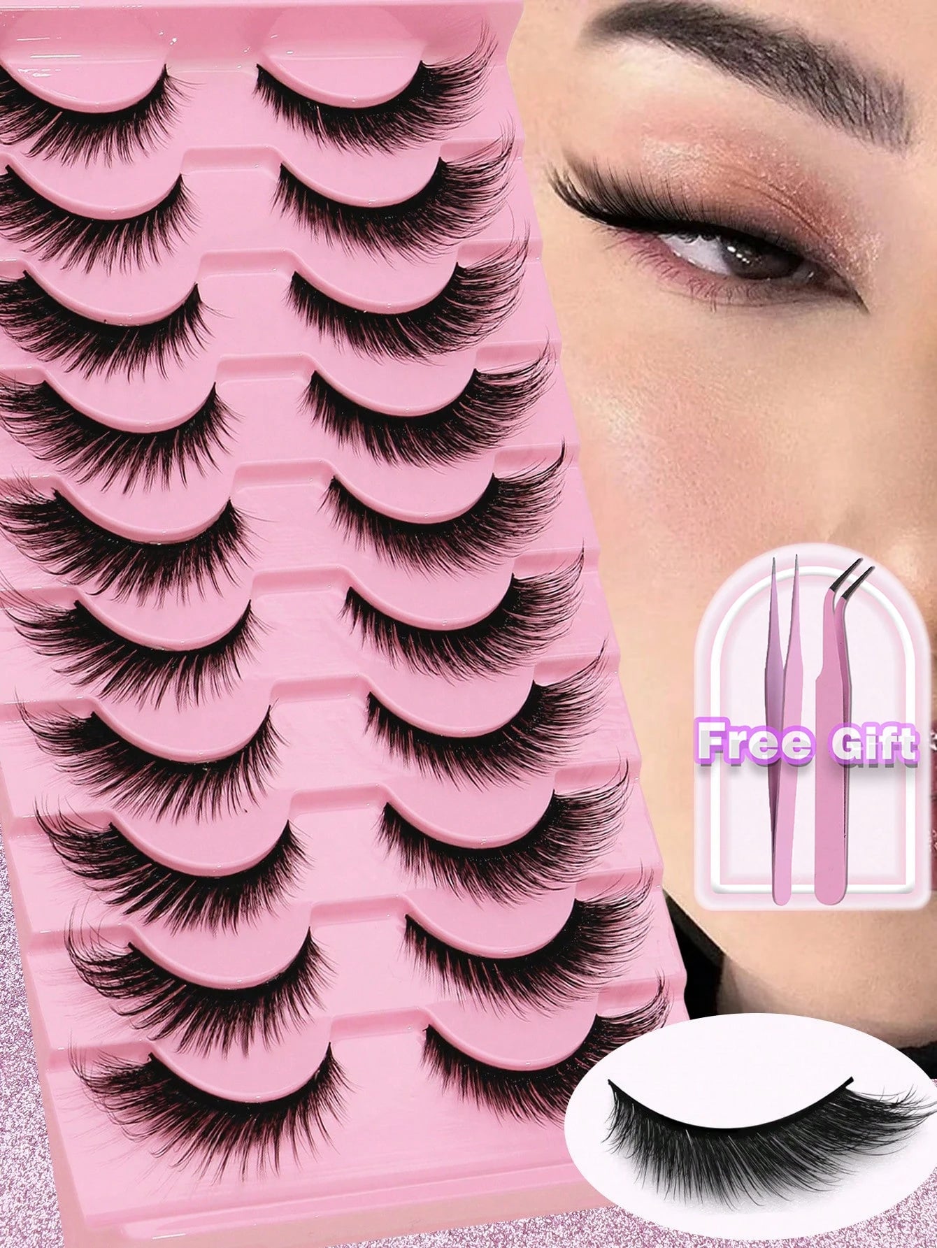 5/10Pairs 3D Mink Lashes Natural Eyelashes Dramatic False Eyelashes Faux Cils Makeup Wholesale Fake Eyelash Extension maquiagem