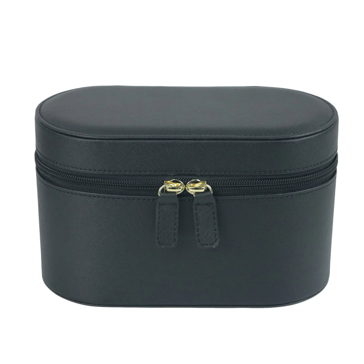 Customizable Name Ladies Saffiano Split Leather Travel Toiletry Case Bag - Makeup Organizer Dopp Kit Cosmetic Bag Set