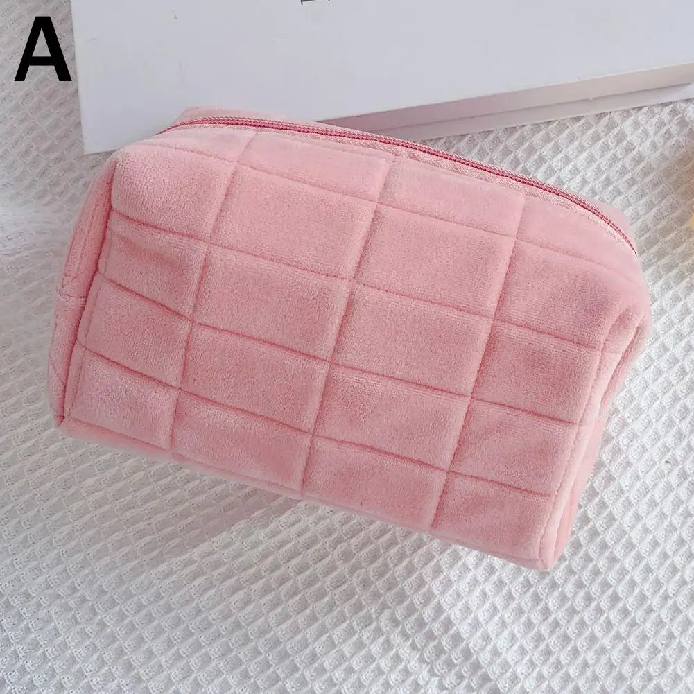 PU Leather Simple Mini Lipstick Makeup Storage Earphones Bag Waterproof Dustproof Large Capacity Multi-layer Partition Portable