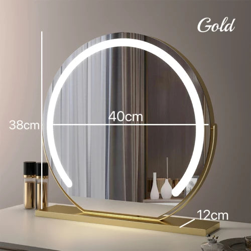 Vanity Makeup Mirror with Lights Detachable 15x Magnification 3 Color Lighting Modes Touch Screen Control 360°Rotation