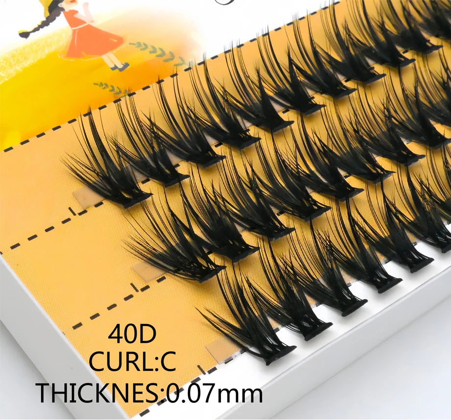 20D/30D Mink Eyelashes 1 Box/60 Bundles Natural Eyelash extension 3D Russia Individual Eyelash Cluster Makeup Tools Lashes Cilia
