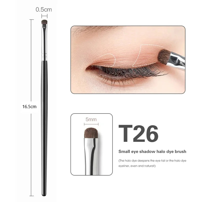 4Pcs Fine Eyeshadow Brushes Smudge Precision Eyeliner Smudge Makeup Brush Eyelid Highlighter Lying Silkworm Makeup Brushes Tools