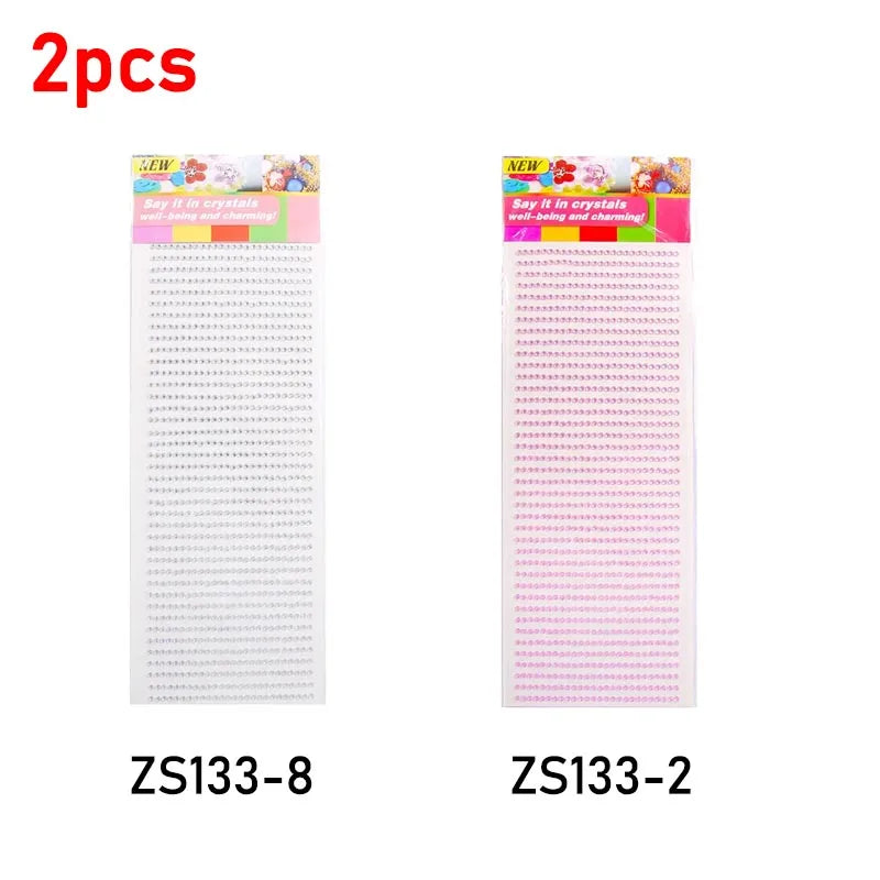 New 3mm Rhinestones for Face Makeup Crystals Bright Face Jewelry Gems Stickers Children's Stickers Adhesive Glitters for Face