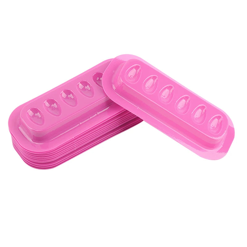 100pcs Disposable Eyelash Extension Glue Holder Pallet Gasket Lash Adhesive Container Tray Eyes Pad Long Strip Makeup Tool