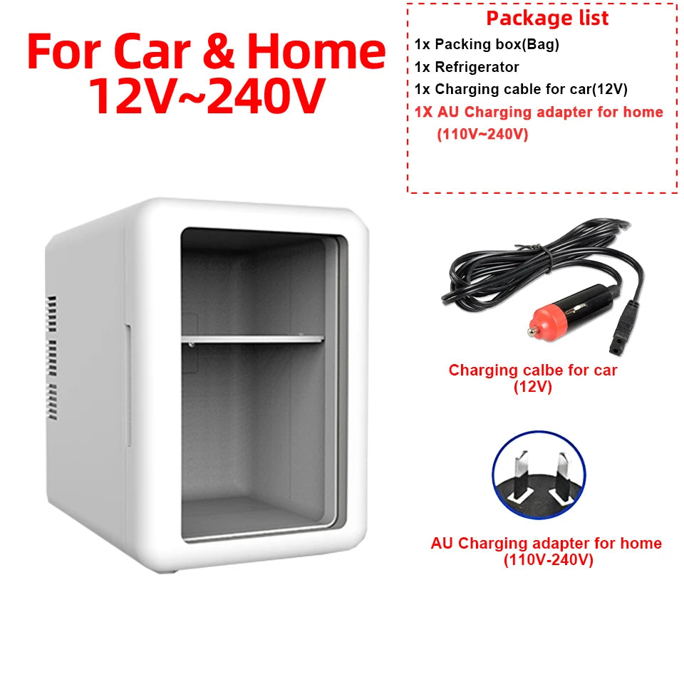 4L Mini Beauty Refrigerator With Cooling And Heat Both Car Home Use Refrigerated Storage For Skincare Products To Keep Fresh