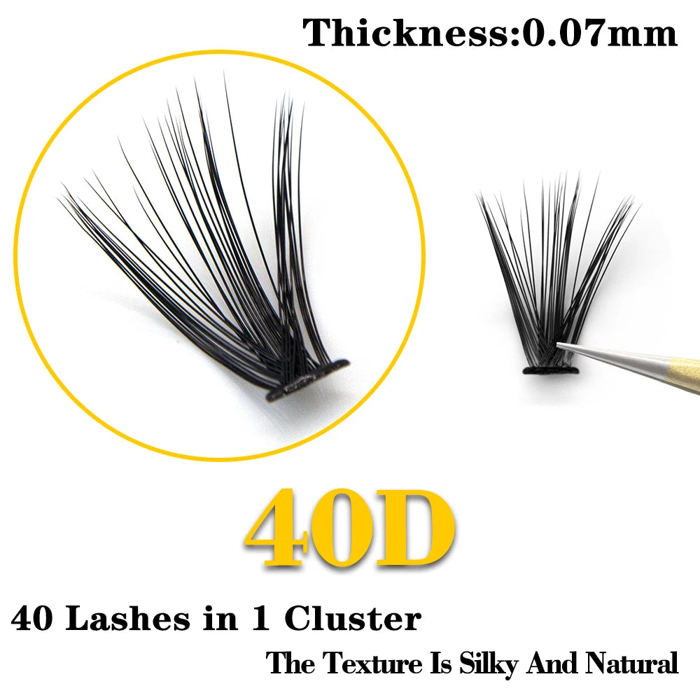20D/30D/40D/50D 60 Bundles Mink Eyelashes Extension Natural 3D Russian Volume Fake Lashes Individual Cluster Makeup Tools Cilia