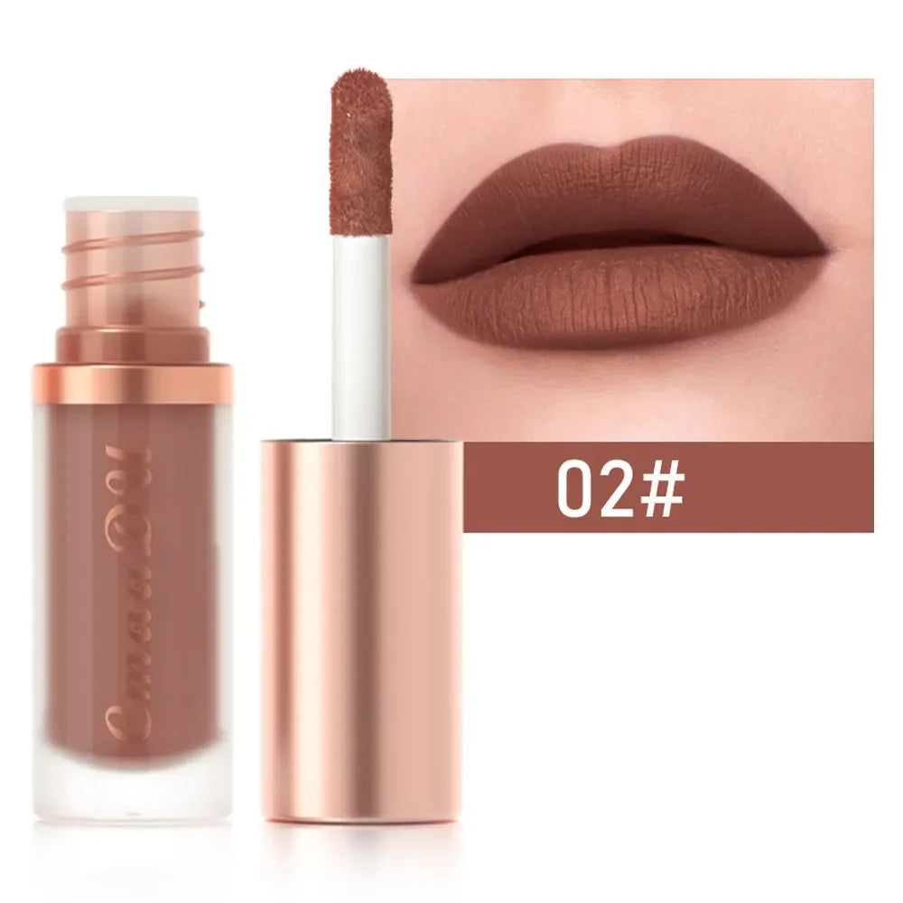 CmaaDu 12Color Long-Lasting Lip Sense Color Makeup Waterproof Lipsticks Matte Velvet Lip Gloss