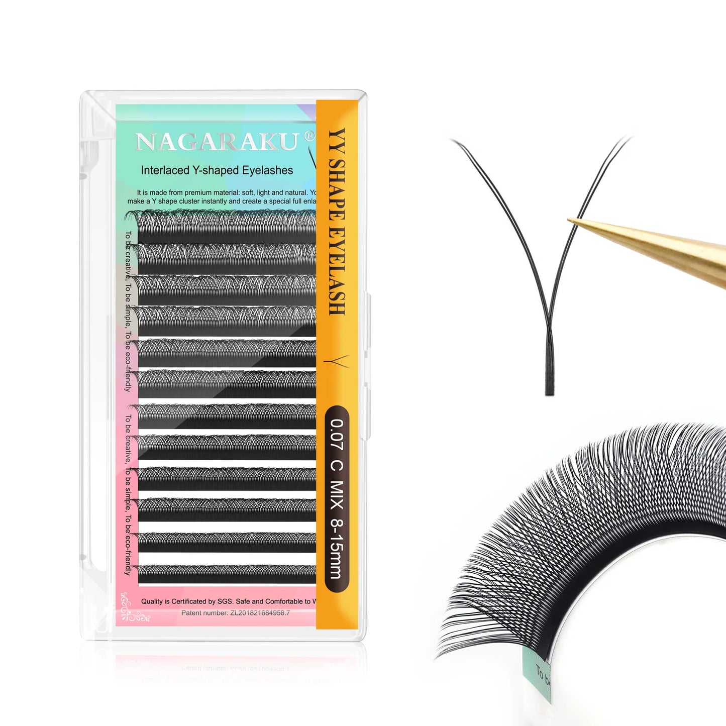 NAGARAKU YY Shape Hand Woven Premium Eyelashes Extension