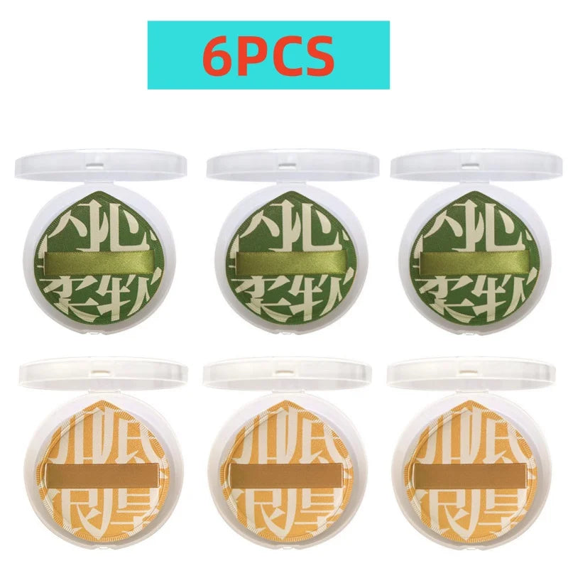 YS0080-100-Point Cotton Cushion Puff - Makeup Artist Grade, Non-Powder Absorbing, Thick Q-Elastic, Dry/Wet Dual-Use
