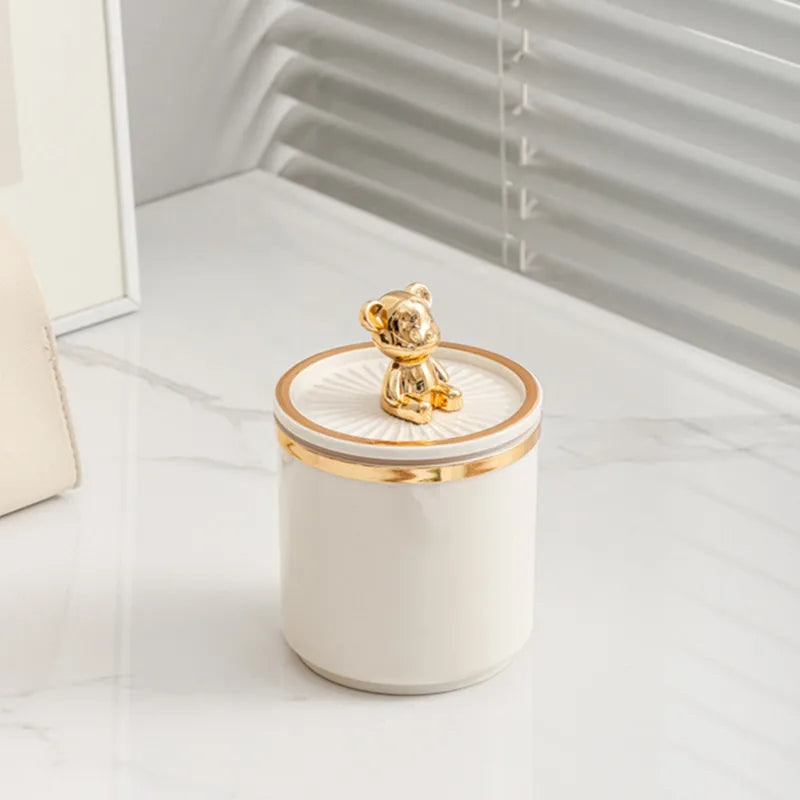 Transparent Acrylic Cotton Swab Storage Box Desktop Dust-Proof Makeup Removal Cotton Lipstick Cosmetics Storage Organization