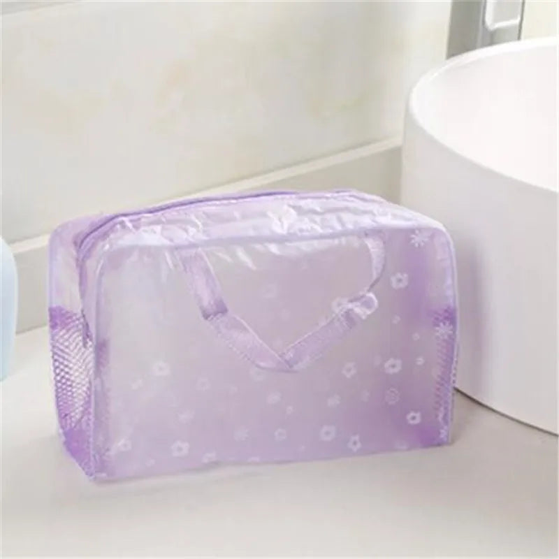 PVC Travel Transparent Makeup Cases Toiletries Storage Bag Box Luggage Towel Suitcase Pouch Zipper Cosmetic Organizer Bags
