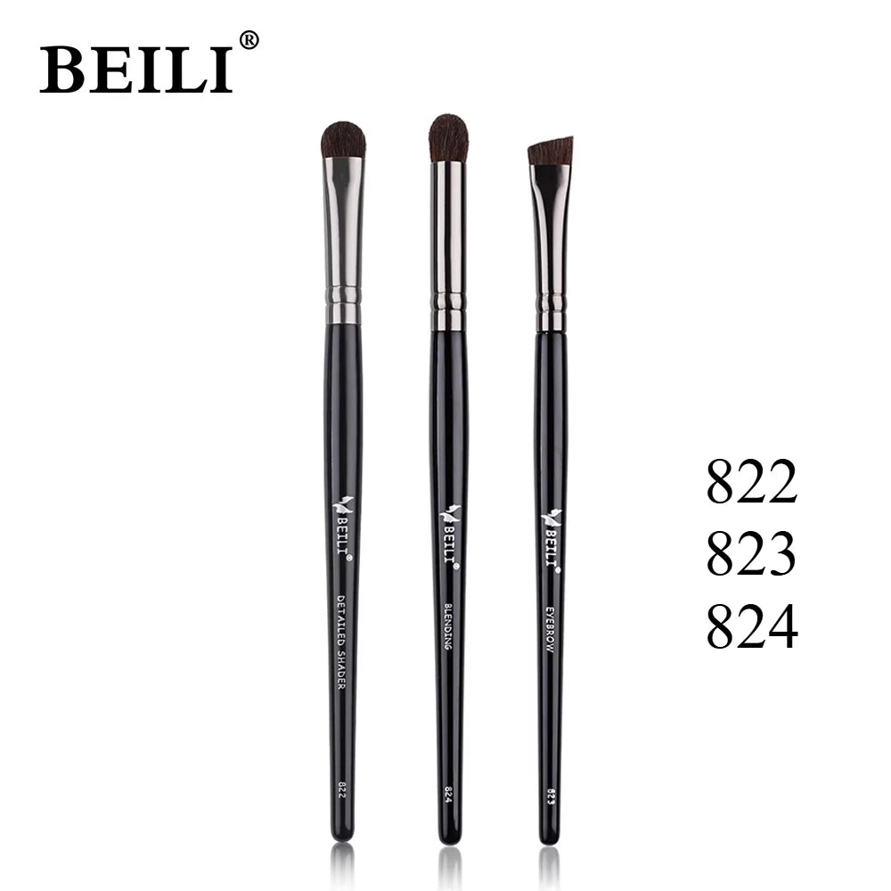 1/3pcs Professional Classic Natural Eye Makeup Brushes Set Eyeshadow Eyebrow Blending Smokey Black Beauty Make up Brushes