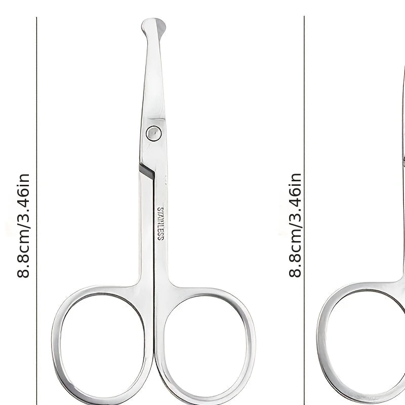 Round-headed safety eyebrow trimmer, 1-pack, precise cutting, won’t damage skin, multi-functional, portable design.