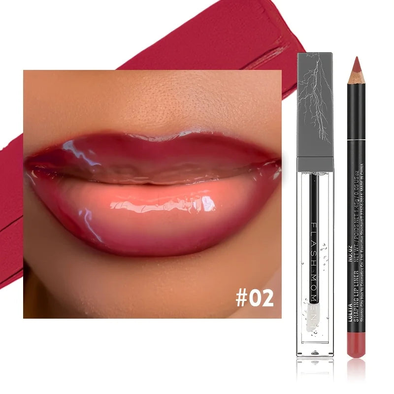 Long-Lasting Lip Liner and Lip Oil Set - Create Stunning and Versatile Lip Looks with Our All-in-One Lip Makeup Duo! Halloween M