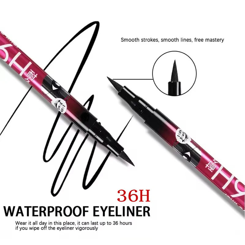 Black Smooth Liquid Eyeliner Pen Long-lasting Waterproof Not Easy To Smudged Eyeliner Ultra-fine Pen Tip Create Big Eyes Makeup