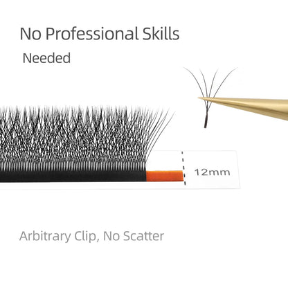 NAGARAKU Automatic Flowering W Shape Bloom 3D 4D 5D 6D 7D 8D Premade Fans Speed Eyelash Extensions Natural Soft Light Full Dense