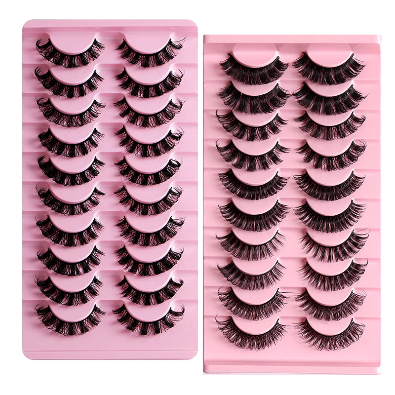 2/10Pairs 3D Mink Lashes russian strip lash Dramatic False Eyelashes Faux Cils Makeup Wholesale Fake Eyelash Extension maquiagem