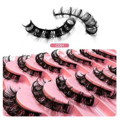 2/10Pairs 3D Mink Lashes russian strip lash Dramatic False Eyelashes Faux Cils Makeup Wholesale Fake Eyelash Extension maquiagem