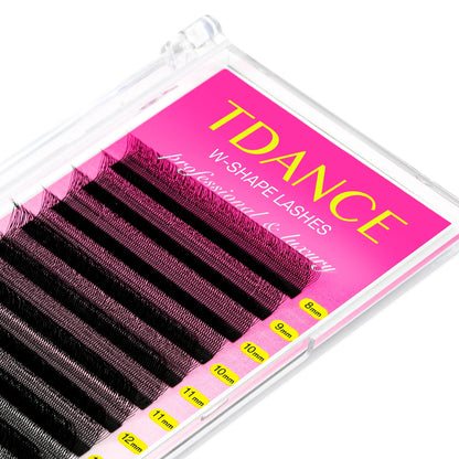 TDANCE U-Shaped 3D 4D 5D Eyelash Extension U Shape W Style Faux Mink Premade Fans Natural Soft Volume Makeup Eyelashes
