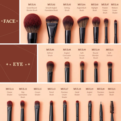Jessup Makeup Brushes Set 3-21pcs Premium Synthetic Big Powder Foundation Concealer Eyeshadow Eyeliner Spoolie Wooden T271