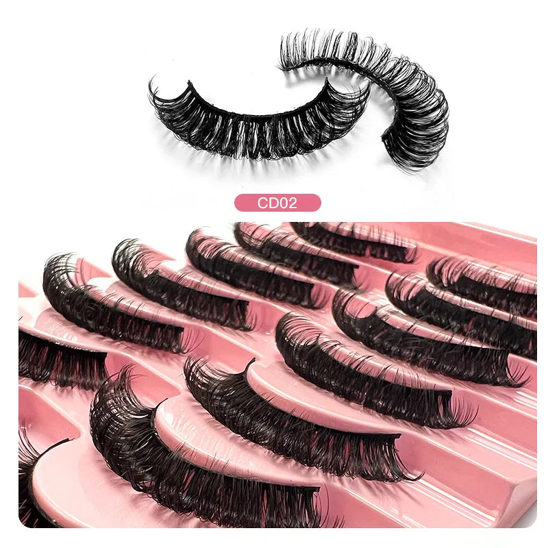 2/10Pairs 3D Mink Lashes russian strip lash Dramatic False Eyelashes Faux Cils Makeup Wholesale Fake Eyelash Extension maquiagem