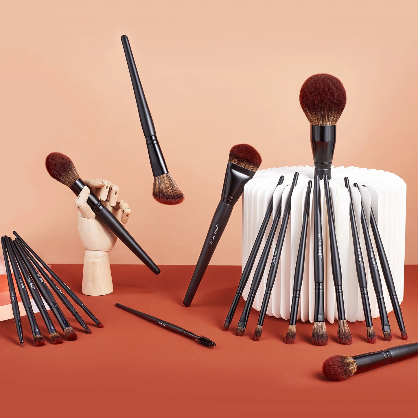 Jessup Makeup Brushes Set 3-21pcs Premium Synthetic Big Powder Foundation Concealer Eyeshadow Eyeliner Spoolie Wooden T271