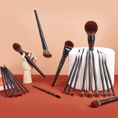 Jessup Makeup Brushes Set 3-21pcs Premium Synthetic Big Powder Foundation Concealer Eyeshadow Eyeliner Spoolie Wooden T271